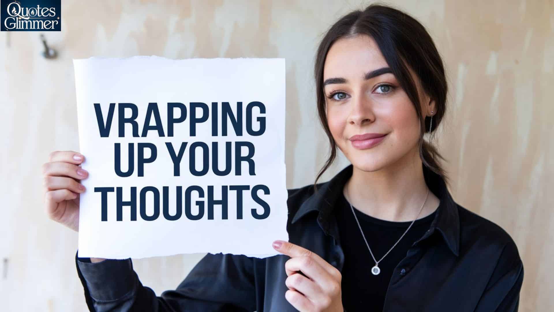 Wrapping Up Your Thoughts