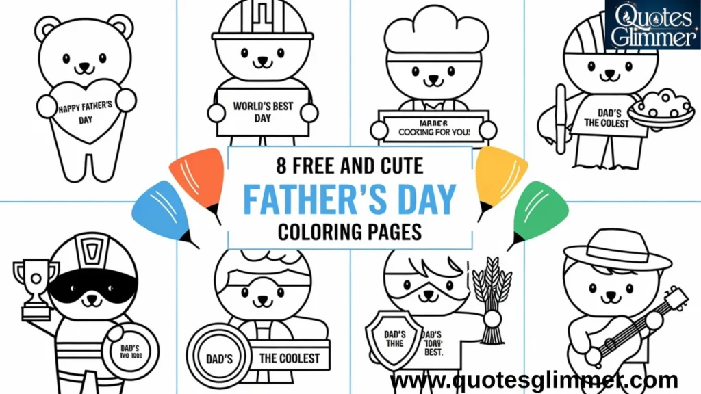 8 Free and Cute Father’s Day Coloring Pages