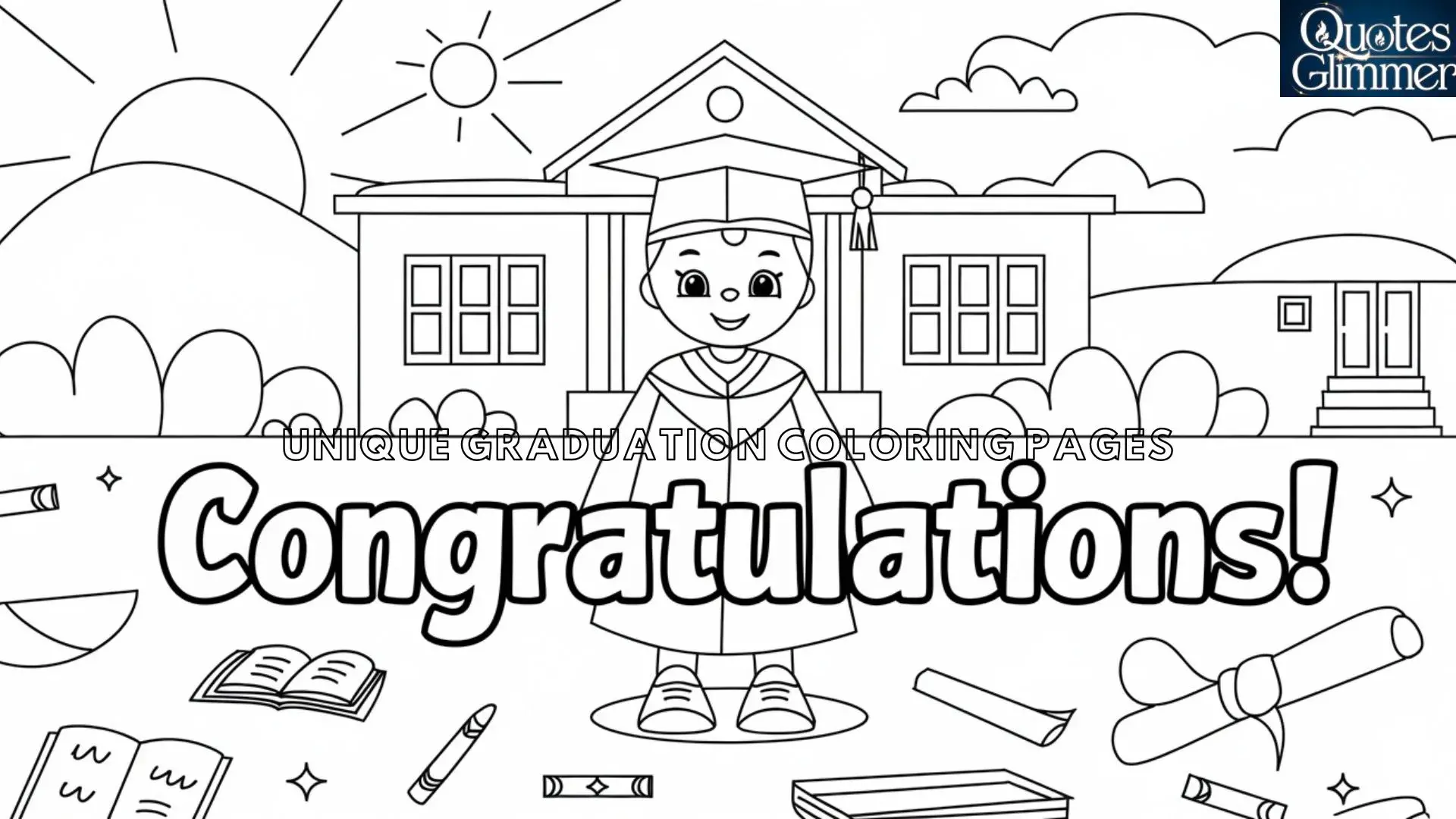 5 Unique Graduation Coloring Pages