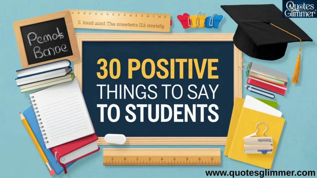 30 Positive Things to Say to Students