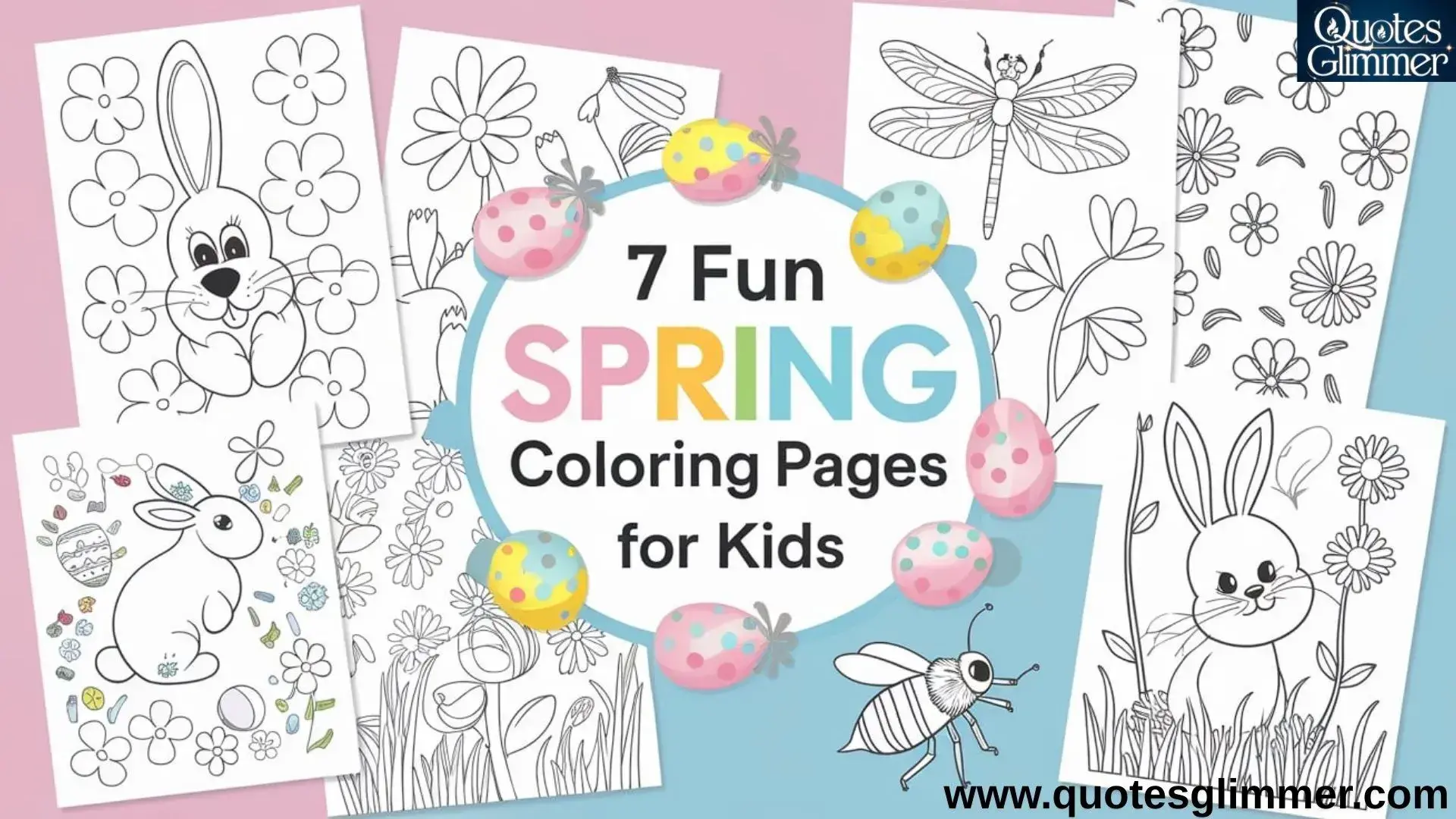 7 Fun Spring Coloring Pages for Kids