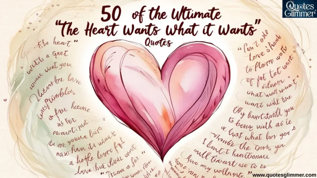 50 of the Ultimate “The Heart Wants What It Wants” Quotes