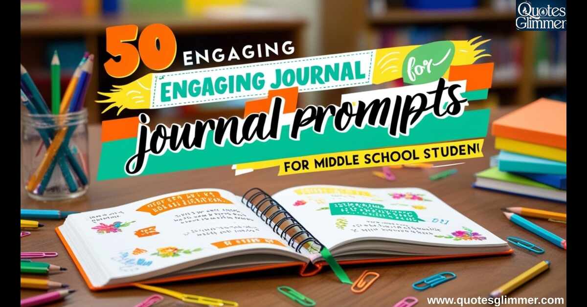 50 Engaging Journal Prompts for Middle School