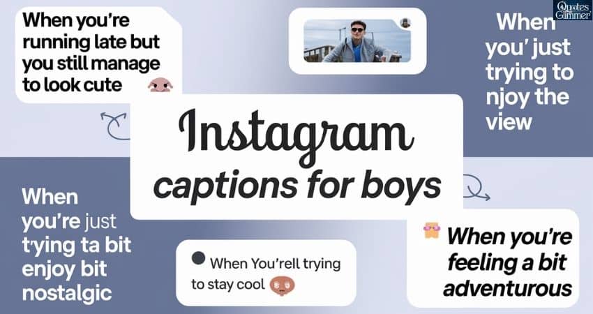 Short Instagram Captions for Boys