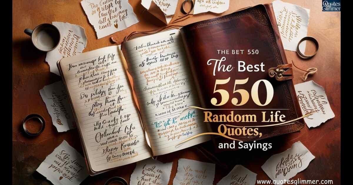 The Best 550 Random Life Quotes, Advice, and Sayings